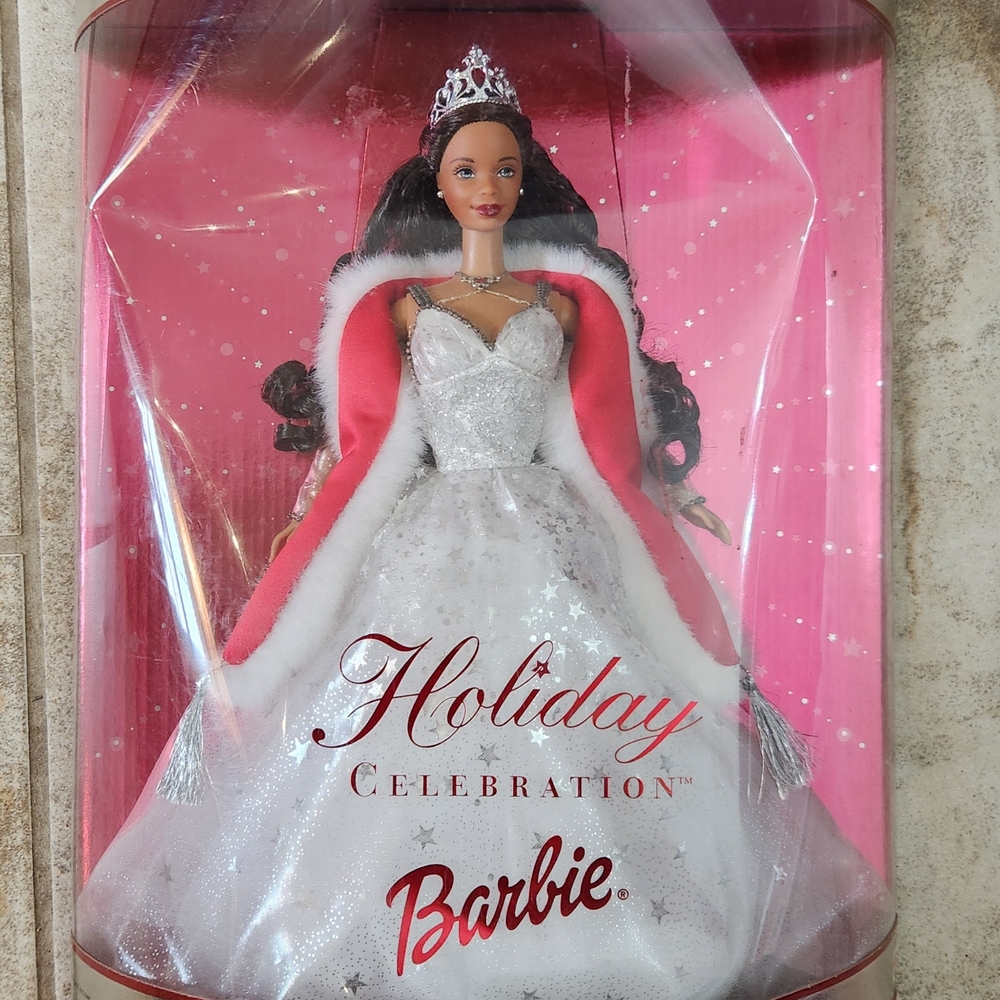 Barbie Holiday Celebration Doll in White and Pink